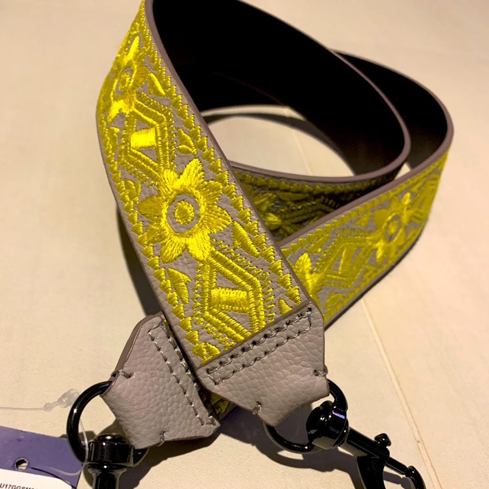 NWT Rebecca Minkoff embroidered guitar strap